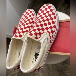 Vans for men size 11.5 color red and white